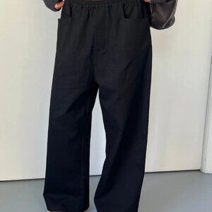 NWT Deiji Studios Square Pocket Pants in Black, XS